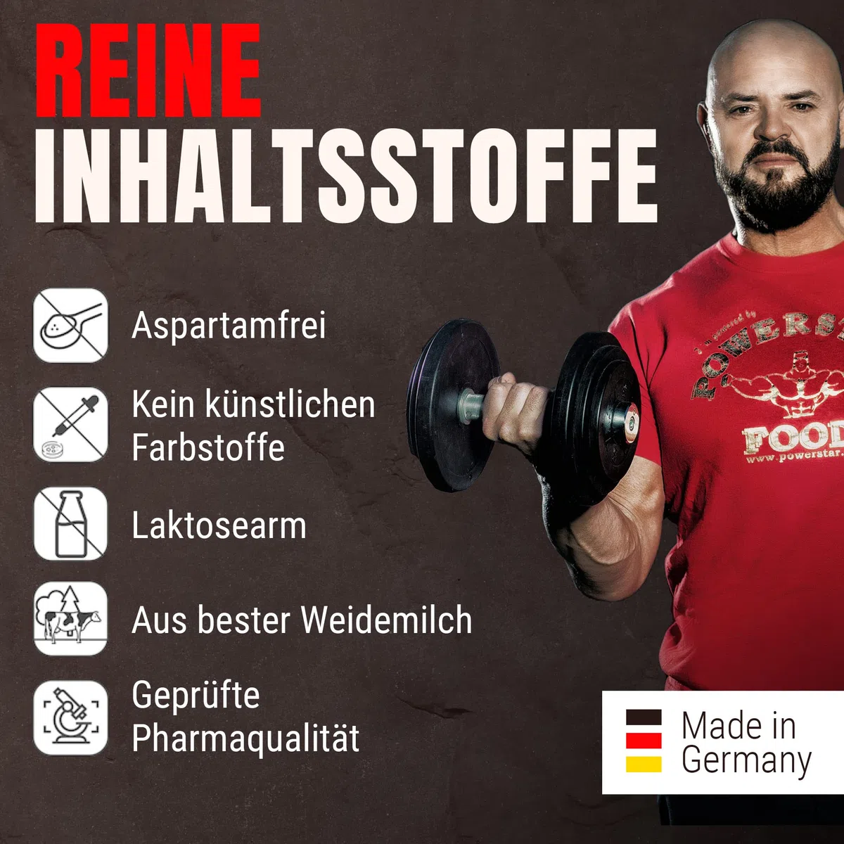 Powerstar CASEIN 90 Casein-Protein-Pulver 1000 g | Calciumcaseinat aus Weidemilch | Bis zu 88,3% Protein | Ideal als Diät- und Nachtprotein | Eiweiß-Pulver für Muskelaufbau & -erhalt | Schokolade