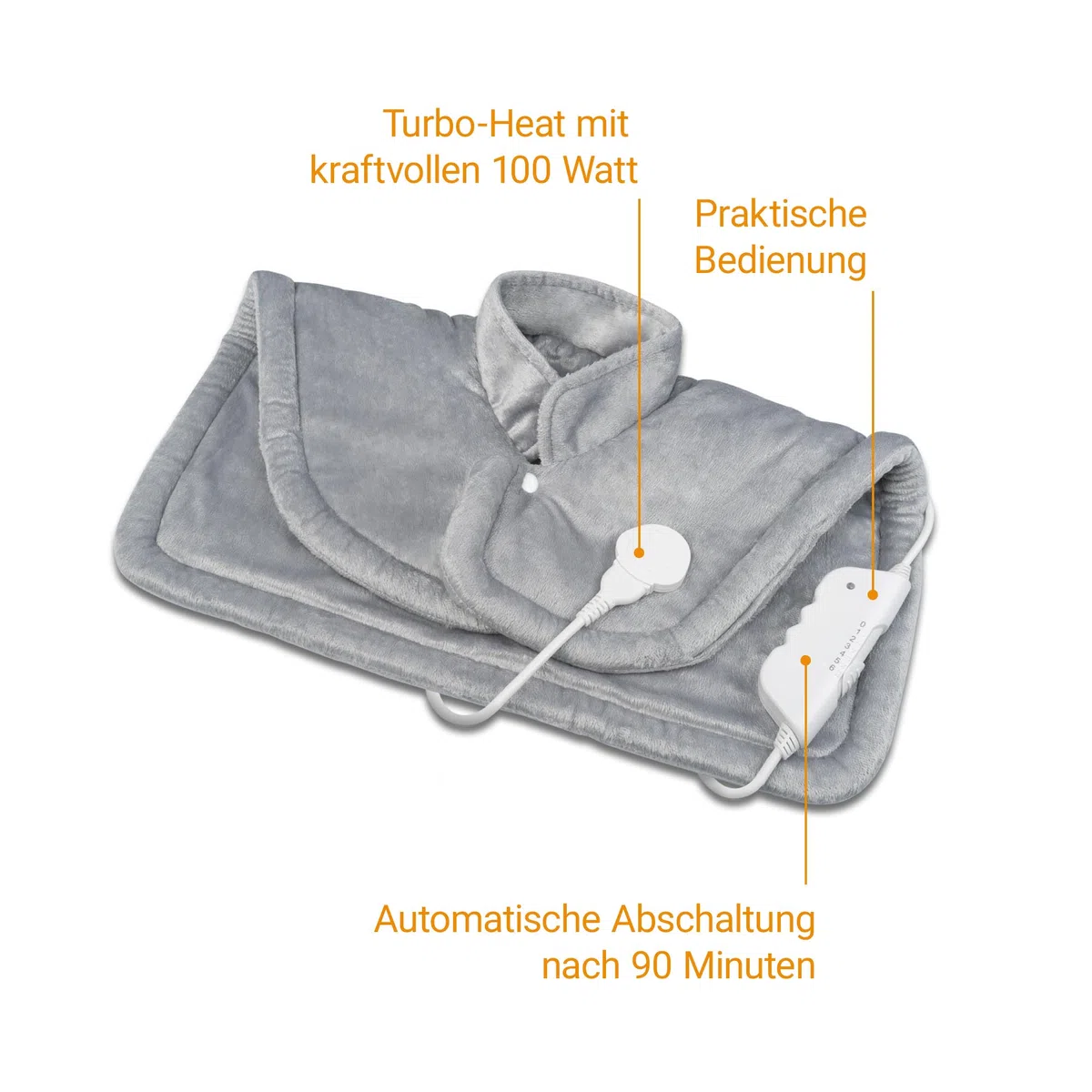 medisana HP 622 Heizkissen für Nacken und Schulter, Elektrisches Wärmecape, Wärmekissen mit 6 Temperaturstufen und Überhitzungsschutz, Heizmatte elektrisch mit Abschaltautomatik