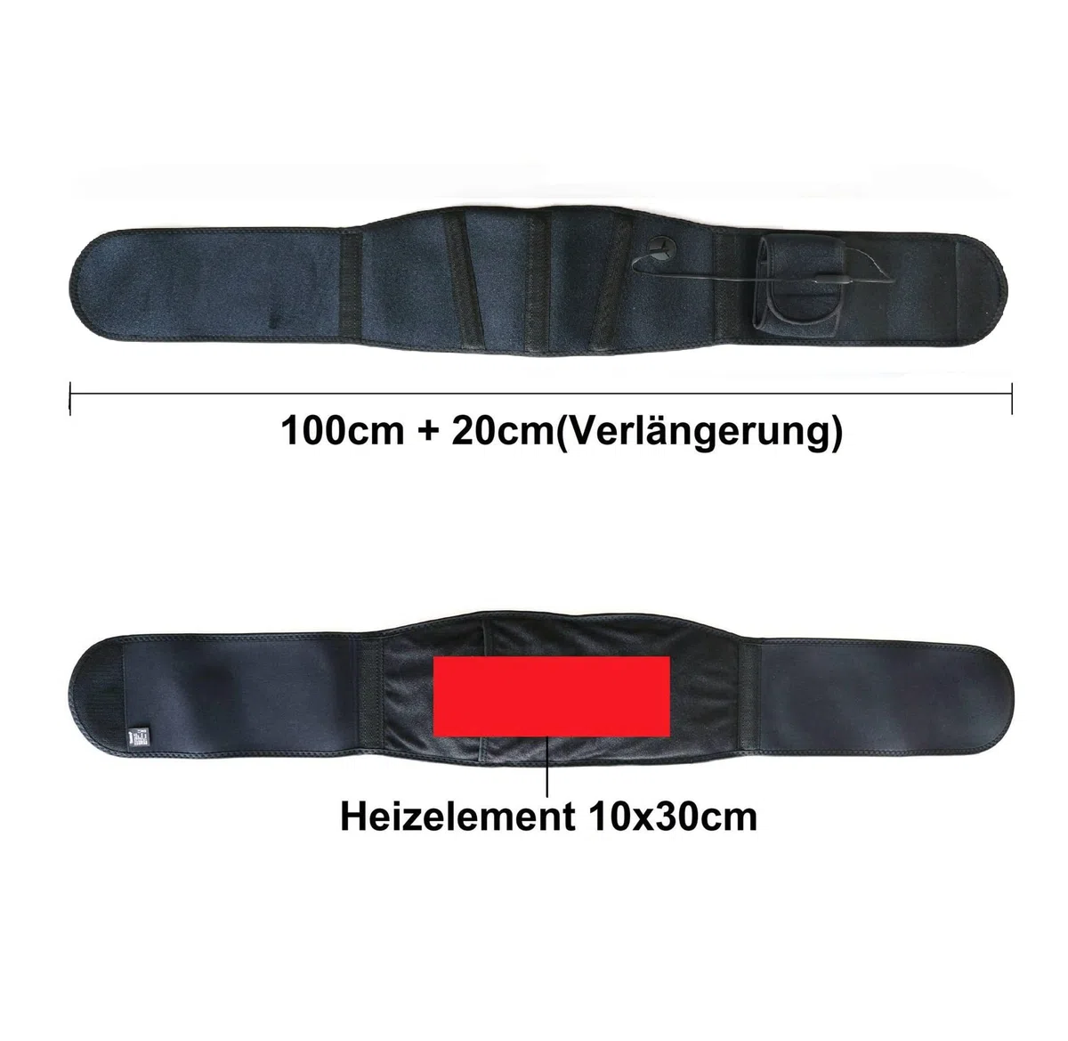 Thermrup Ferninfrarot (FIR) Wärmegürtel USB-Betrieb beheizbarer Gürtel mit 3-stufiger Temperaturregelung