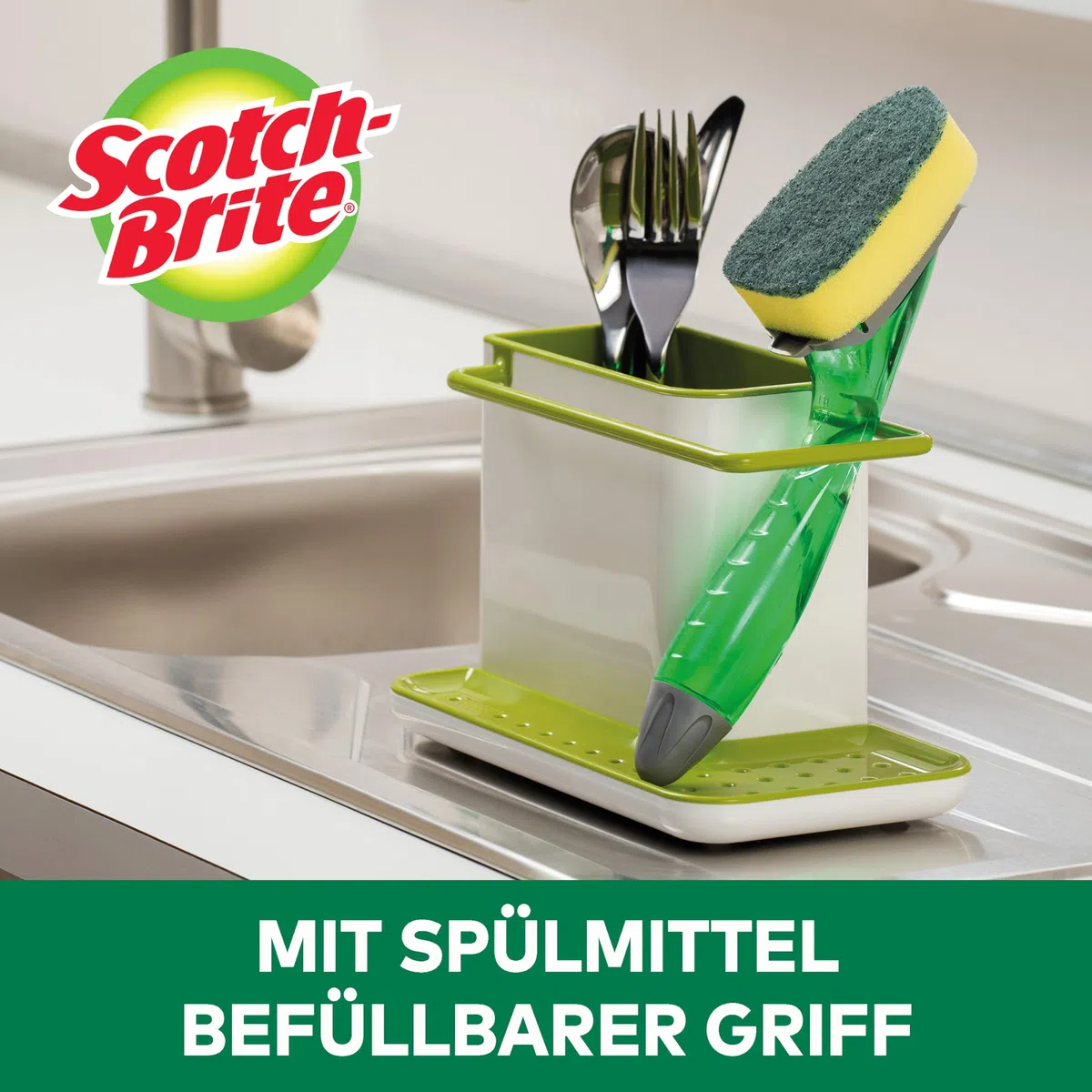 Scotch-Brite Ersatz-Reinigungsschwämme extra stark für Dishwand, 24 Stück - Reinigt kraftvoll und effektiv