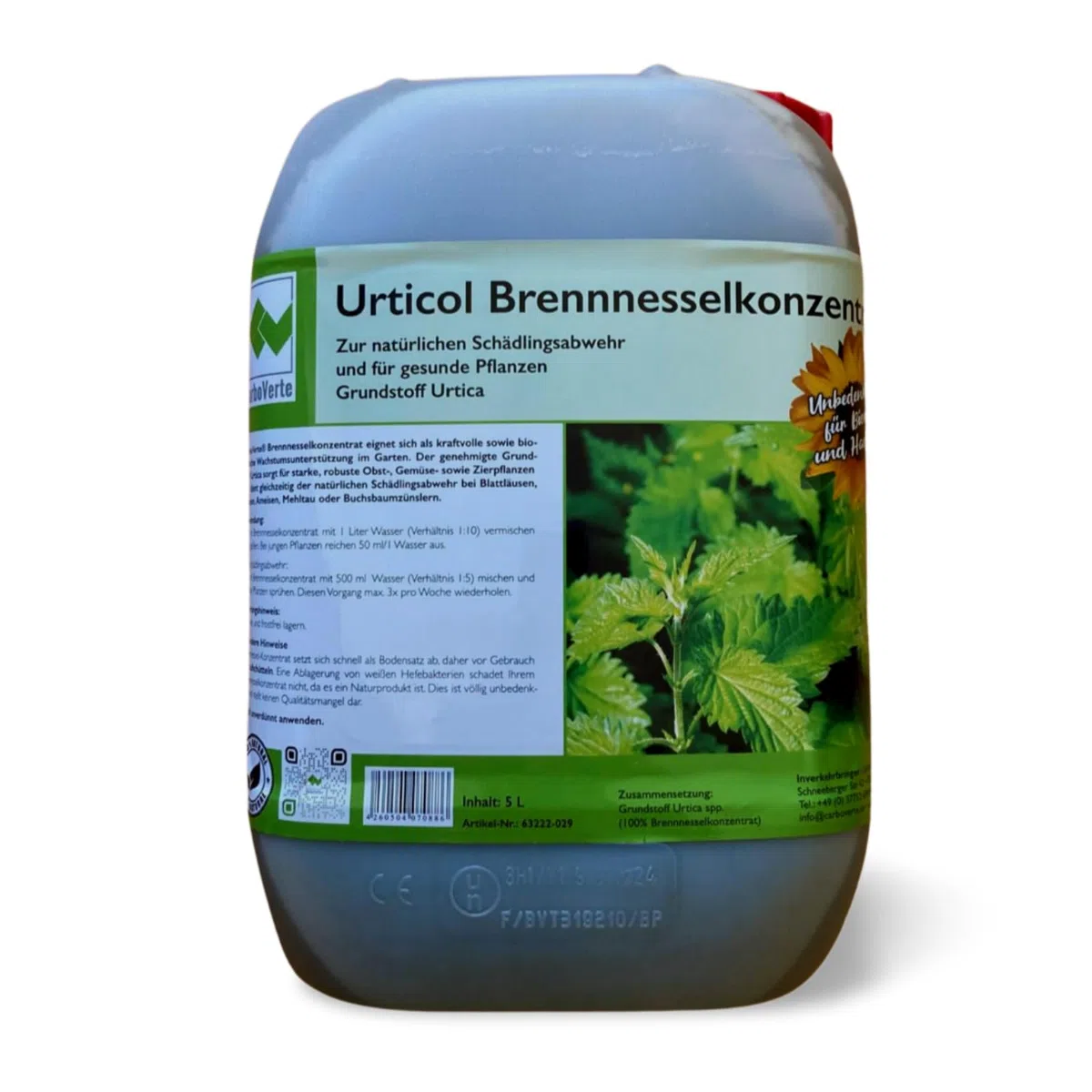 Natürliche Brennnesseljauche, Brennnesselsud 5 Liter, Grundstoff Urtica, handgemacht, für vitale Pflanzen und zur Schädlingsabwehr, 100% natürlich