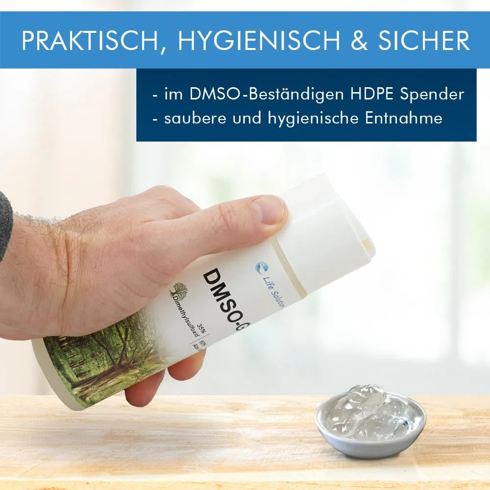 DMSO Gel - mit Aloe Vera - 200 ml - Dimethylsulfoxid in 99,9% pharmazeutischer Reinheit