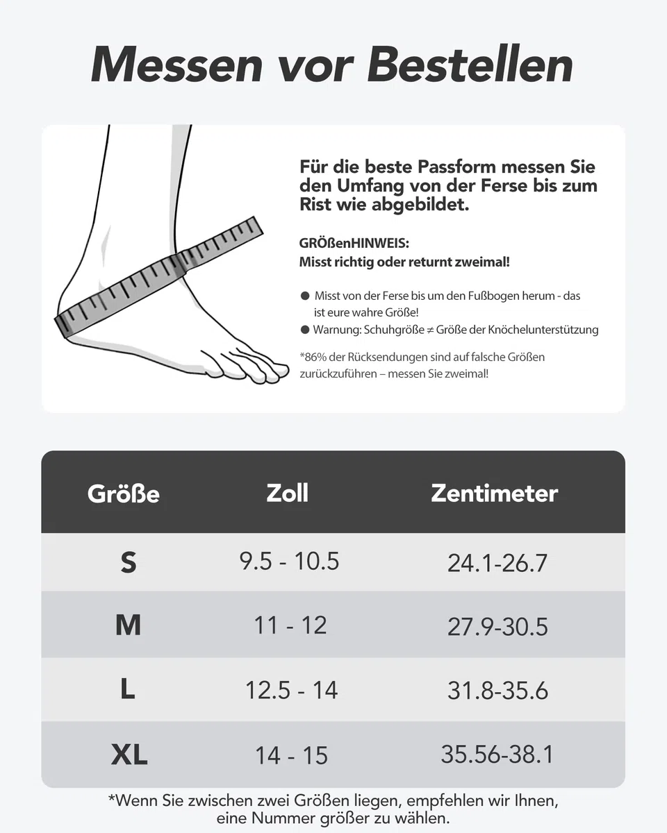 Fitomo Sprunggelenkbandage, Einstellbares Fußbandage mit Abnehmbarem Stabilisator, Fußbandage für Plantarfasziitis, Arthritis, ACL, Gelenkschmerzen, Fersensporn, Sport, 1 Stück