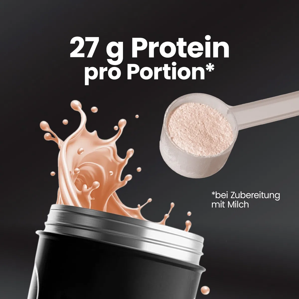 Mammut Nutrition Whey Protein Pulver Chocolate – 1kg – 27g Protein pro Portion – Eiweißpulver mit hohem BCAA-Anteil – Perfekte Löslichkeit in Wasser & Milch – Ideale Zwischenmahlzeit
