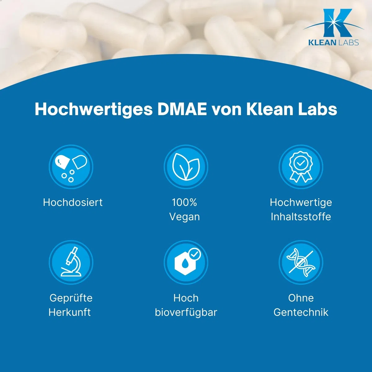 DMAE (Dimethylaminoethanol) 150mg pro Kapsel - 200 Kapseln - vegan, ohne Gentechnik, ohne unerwünschte Zusätze & hochdosiert