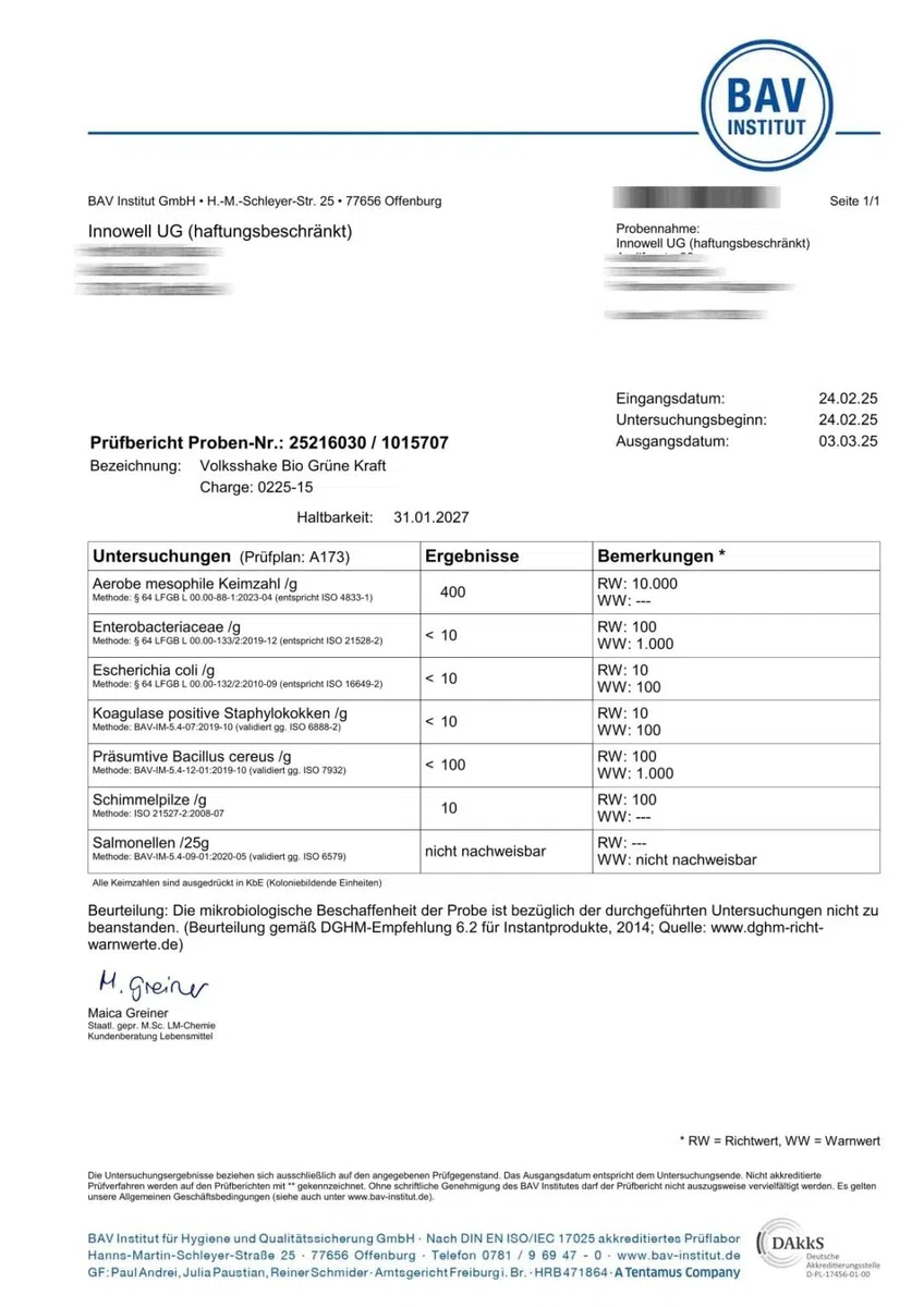 BIO Lemon Balance | Smoothiepulver | 400g | DE-ÖKO-006 | Über 40 Pflanzen wie Weizengras, Zitronengras, Gerstengras | Premiumqualität vom Bodensee | Made in Germany