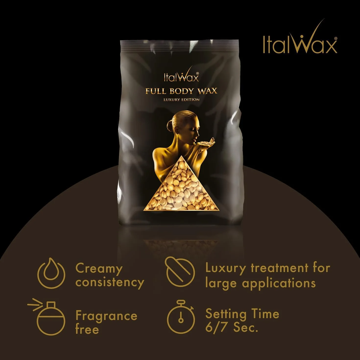 Italwax Luxury Full Body – 1Kg - Waxing Perlen für Haarentfernung - Synthetische Formulierung ideal für empfindliche Haut - Für den ganzen Körper