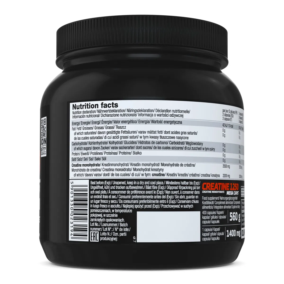 Olimp Creatine 1250 Mega Caps - 400 Kapseln
