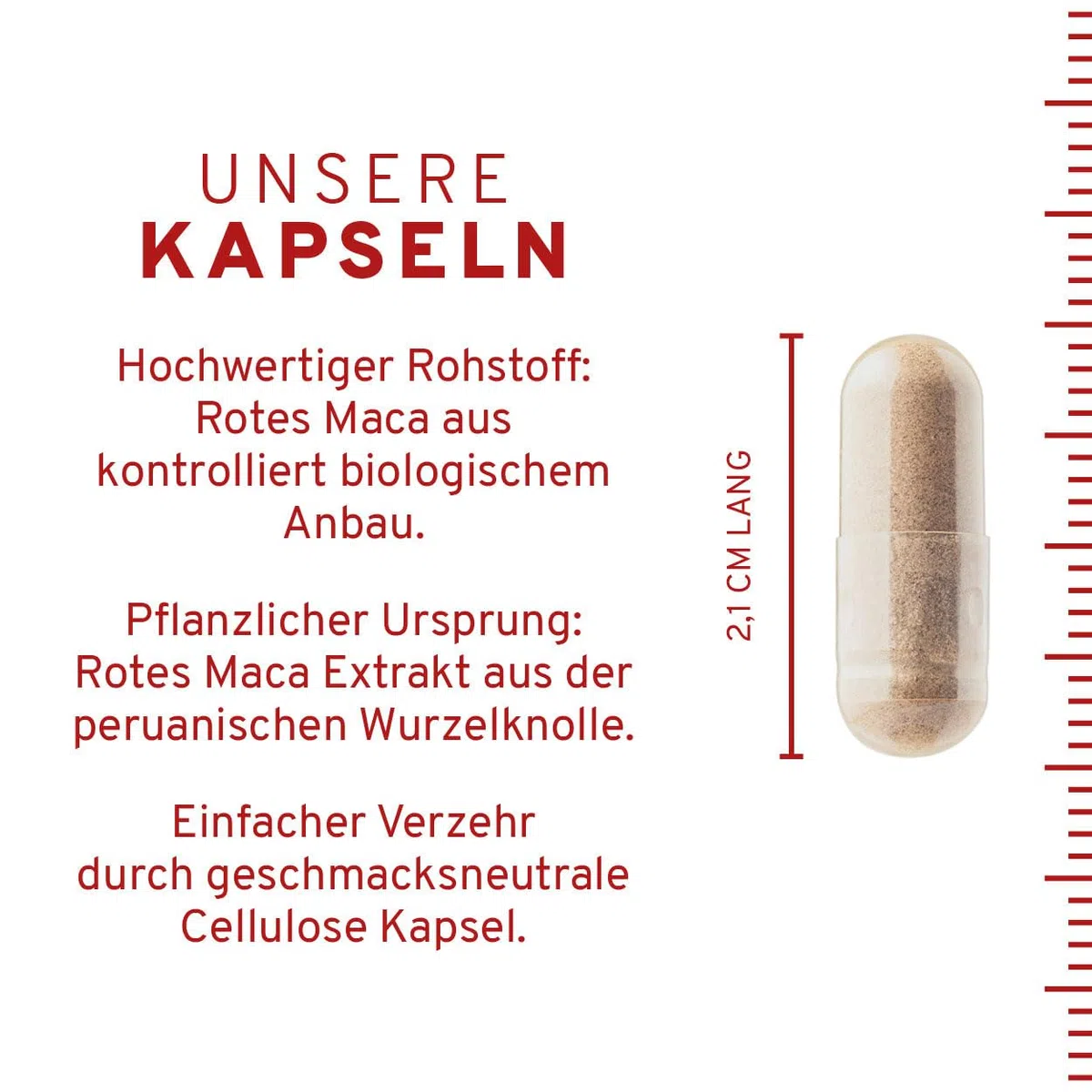 InnoNature Bio rotes Maca-Extrakt Kapseln | Rotes Maca aus rein natürlichen Inhaltsstoffen | 90 Kapseln, 450 mg Extrkt pro Kapsel | glutenfrei, vegan, ohne Zusätze