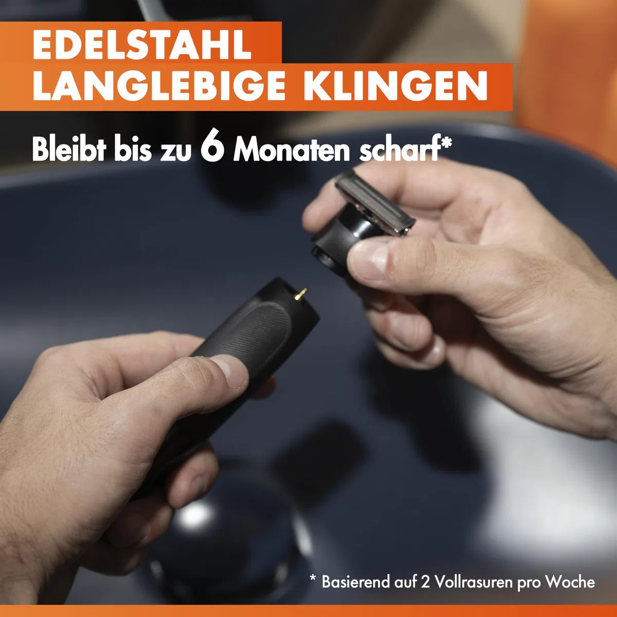 Gillette Fusion One Hybrid Rasierer Herren Elektrisch für Gesicht und Körper, Schwarz - Barttrimmer, Inkl. 3 Kammaufsätze und 1 Körperkamm, Wasserdichter Trimmer, 45-Min Akku, Powered von Braun