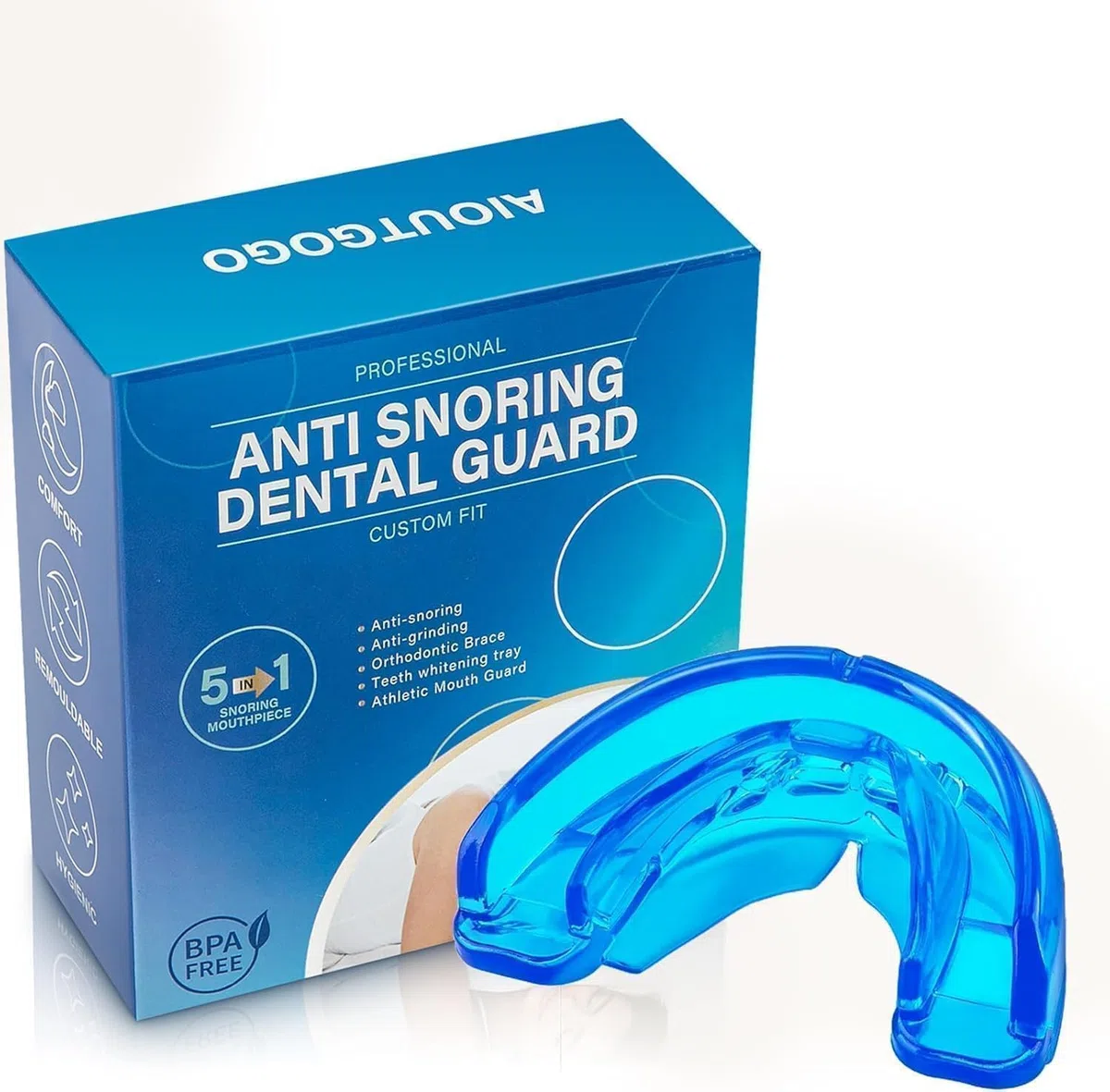 Schnarchstopper, Ergonomisch Schnarchschiene für Männer und Frauen, Effektiv Anti Schnarch Schiene Snoring Stopper, Kein BPA, Extra Weich, Gebrauchsfertig für Schnarchfreien Schlaf Nacht