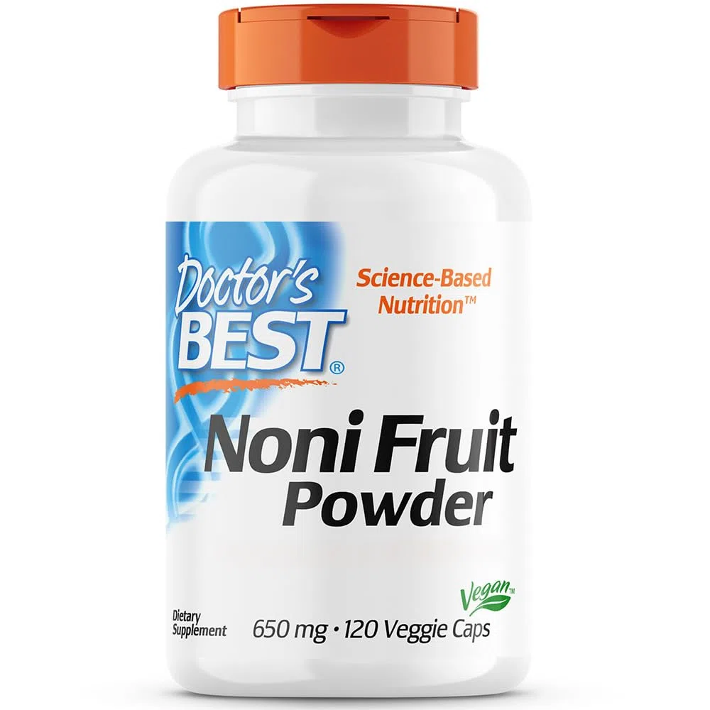 Doctor's Best, Noni Fruit Powder, 650mg, 120 vegane Kapseln, Laborgeprüft, Glutenfrei, Sojafrei, Vegetarisch