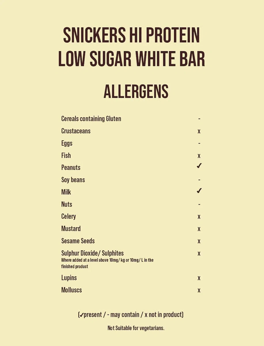 Snickers White Low Sugar High Protein Bar (12 x 57g) – White Chocolate – 20g Eiweiß – Zuckerreduziert – Proteinriegel mit weißer Schokolade & Erdnüssen – Ideal für Muskelaufbau