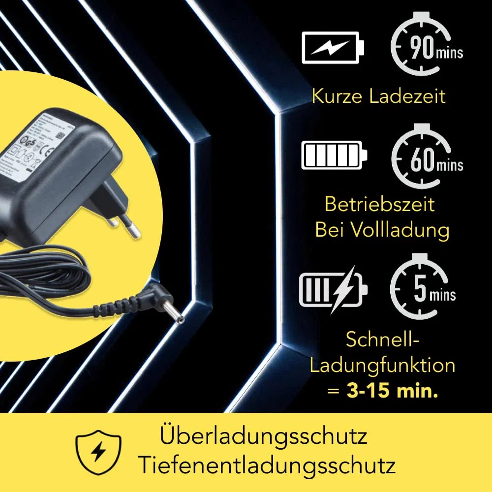 CARRERA Classic 6in1 Haarschneider Set - Haarschneidemaschine mit sechs austauschbaren Schneideaufsätzen, vollausgestattetem Zubehör, LED-Display und bis zu 1h Akku - Metallic Grau/Schwarz