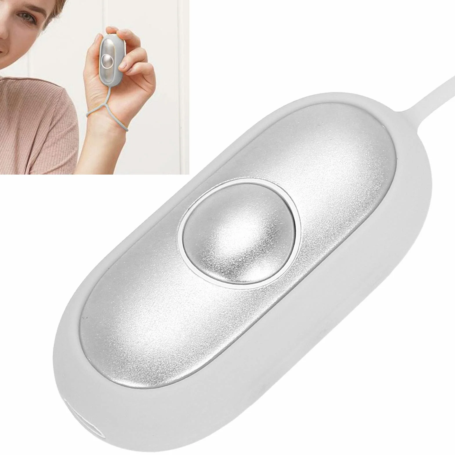 Sleep Aid Device für Adults, Mikrostrom Schlafhilfegerät USB Aufladung Handheld Sleep Aid Device Einschlafhilfegerät Erwachsene, Verbesserung des Stressabbau, Schnellen und Tiefen Schlaf (Silber)