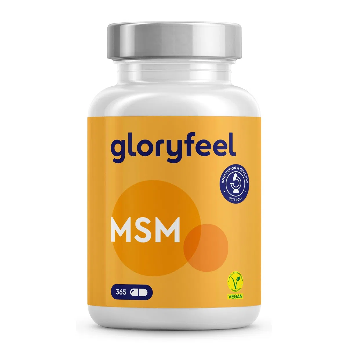 MSM Kapseln hochdosiert 365 Stück - 1600mg Methylsulfonylmethan (MSM) pro Tagesdosis - 99,9% reines MSM Pulver - vegan, laborgeprüft & ohne Zusätze in Deutschland hergestellt