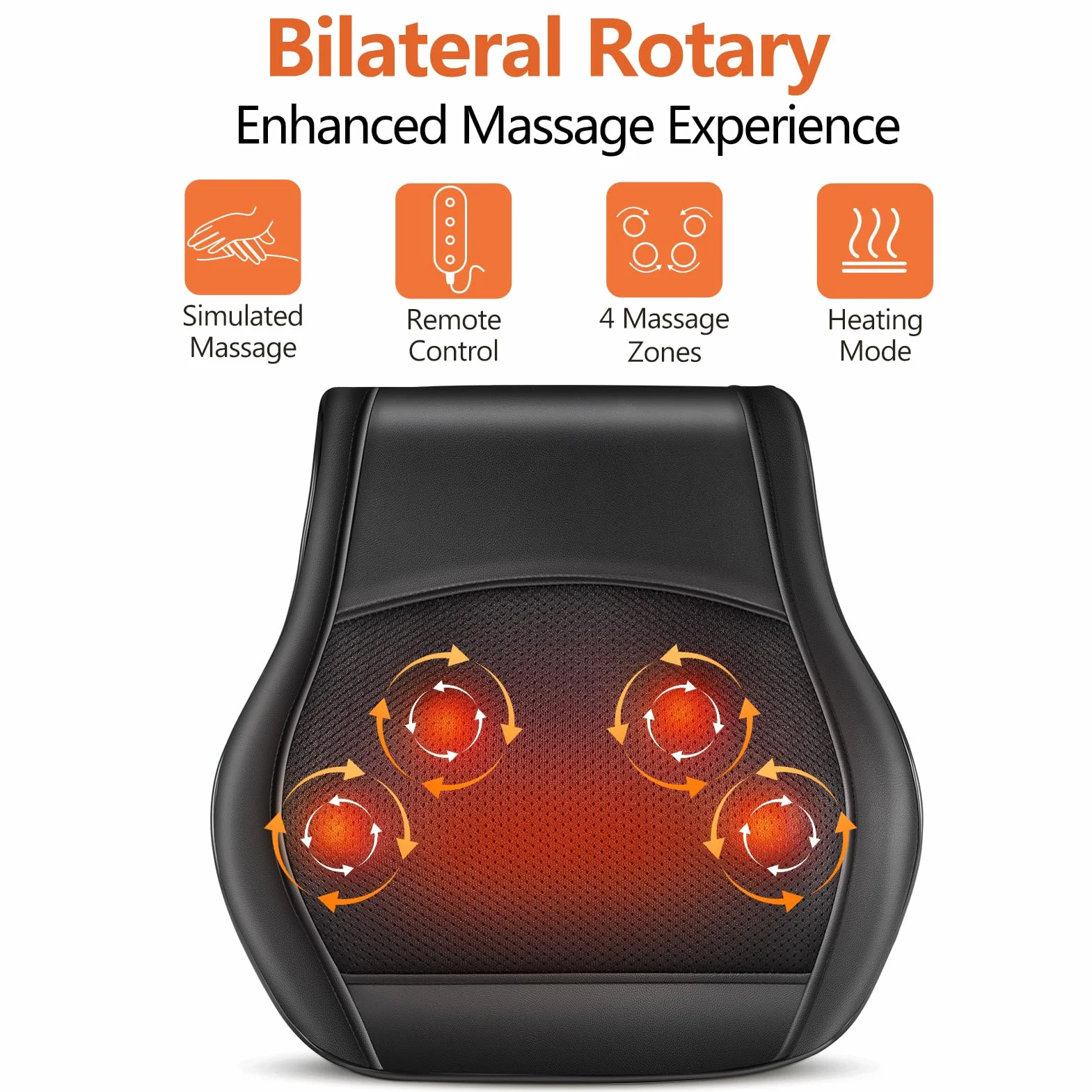 Brelley Massagegerät, Nackenmassagegerät mit Wärme, Shiatsu Rückenmassagegerät mit 3D Tiefengewebsmassage für Nacken, Rücken, Beine - Geschenke für Frauen, Männer & Eltern
