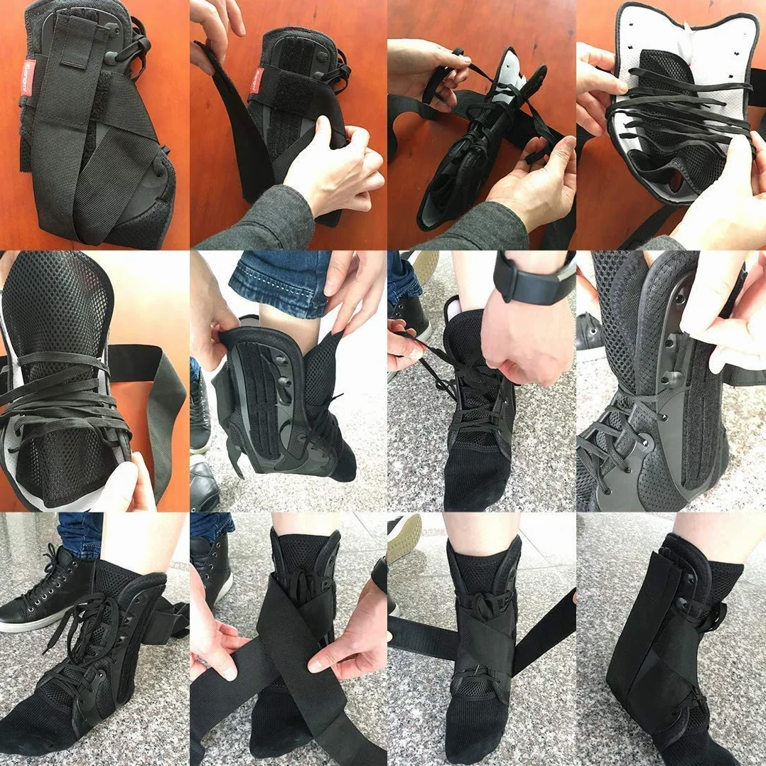 Kuangmi Knöchelbandage für Sport & Medizin – Stützbandage bei Bänderriss, Verstauchung, Arthrose | Mit Seitenschutz & Kreuzverstärkung, atmungsaktiv, schmerzlindernd (1 Stück)(L)