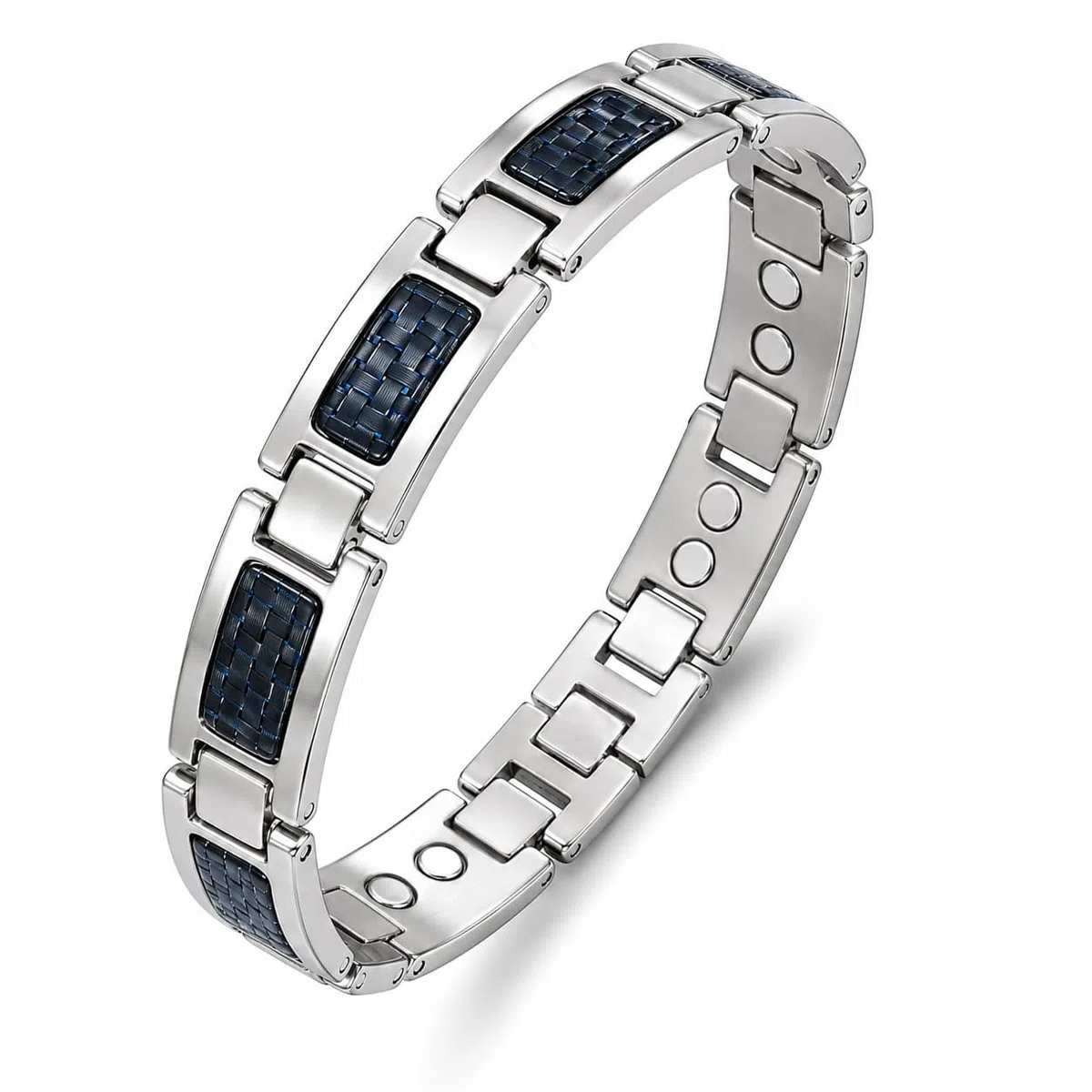 Titan Magnetarmband Herren Carbonfaser, Doppelmagnete