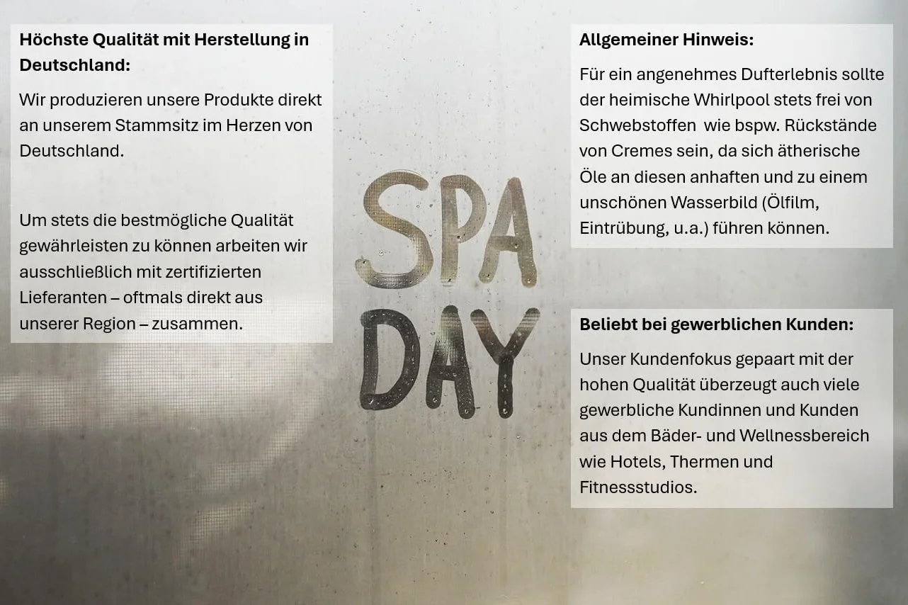 Dufte Momente | Whirlpool Duft 500ml | Orange - Citrus | mit naturreinen und natürlichen ätherischen Ölen | kein Schaum | vegan und ohne Tierversuche