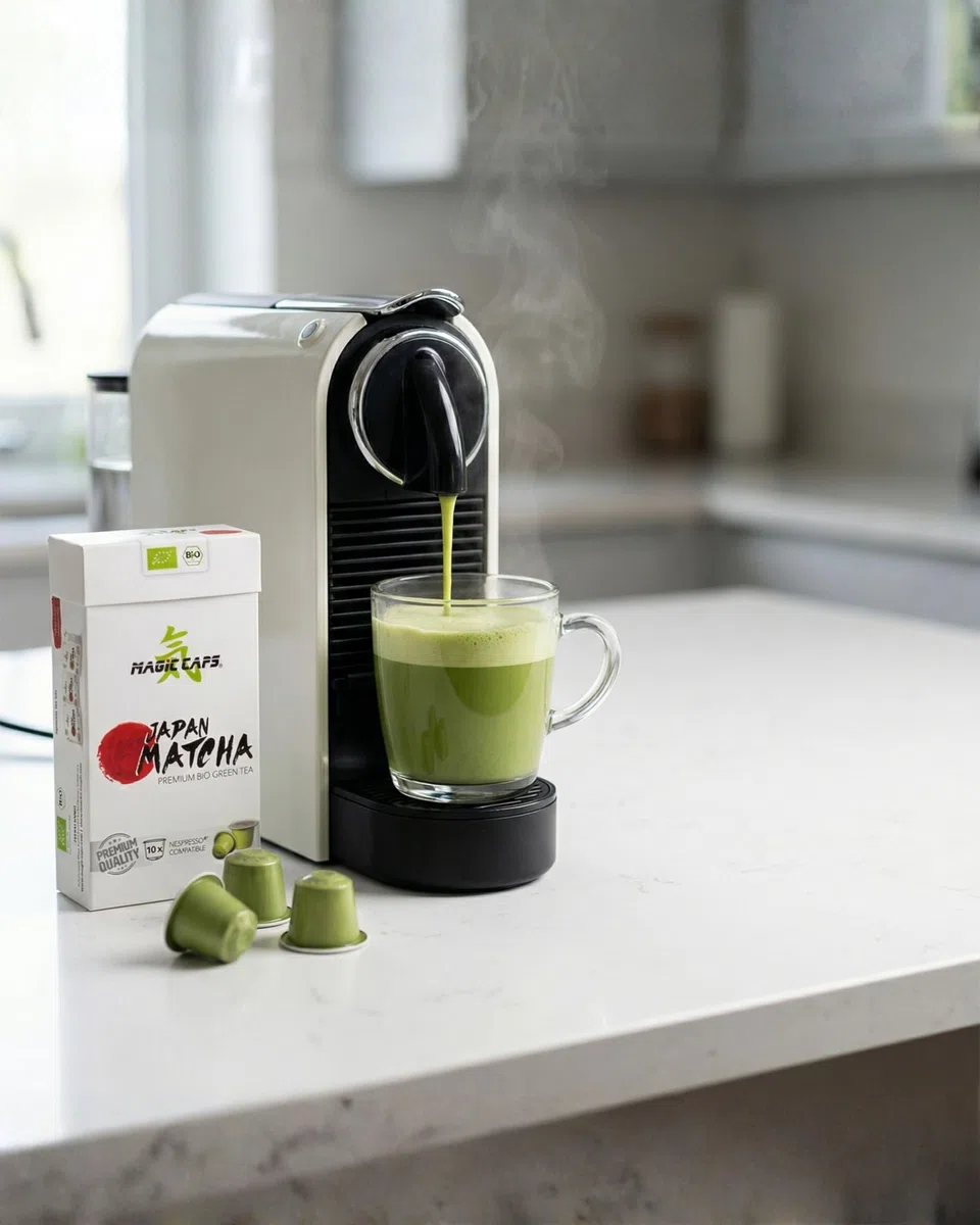 MatchaMagic Bio Matcha Tee Caps - 3x 10 Stück Grüner Matcha Teekapseln - Japanisches Matcha Pulver für Kapselmaschinen (3 x 10 Kapseln)