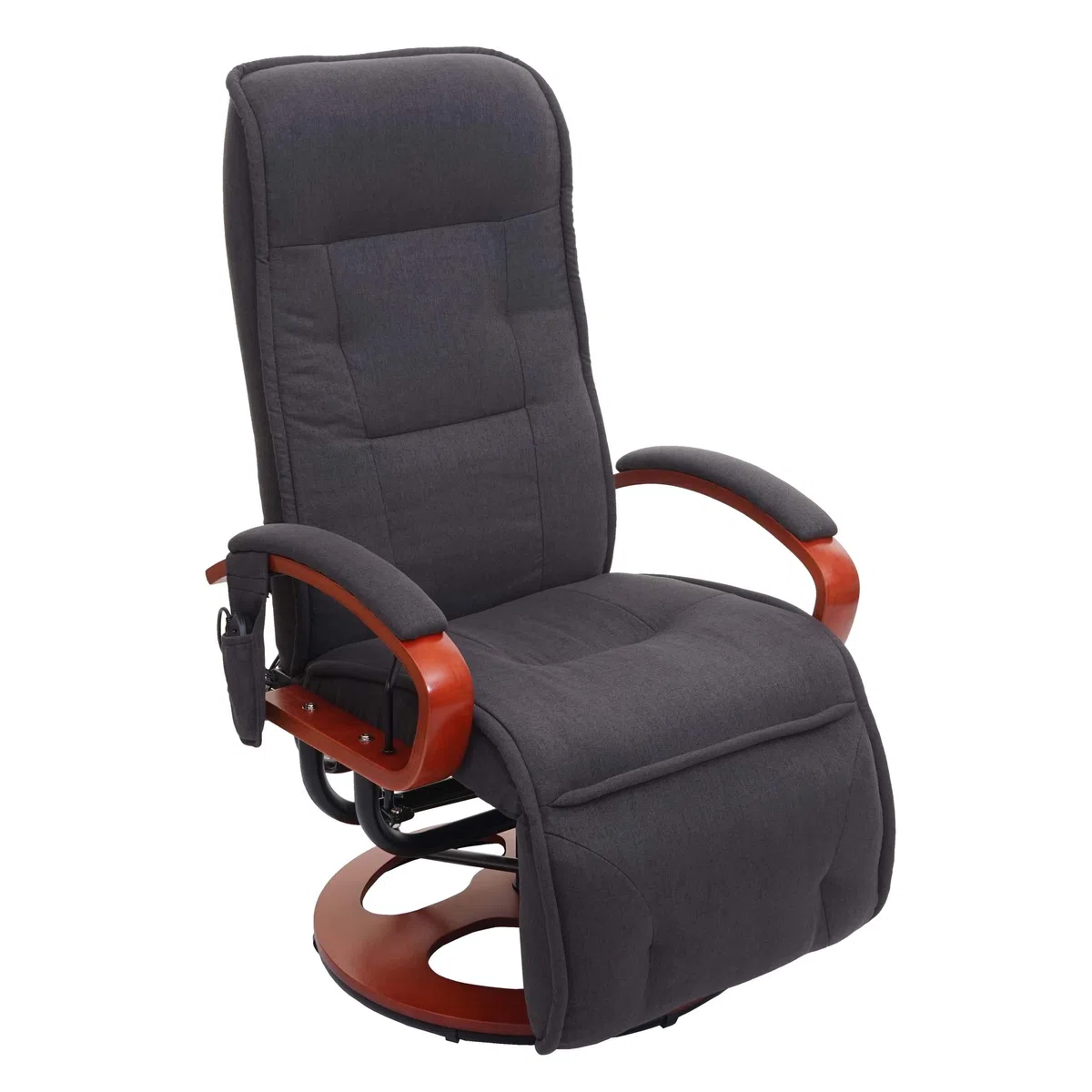 Mendler Relaxliege Arles II Massagesessel Stoff Textil dunkelgrau