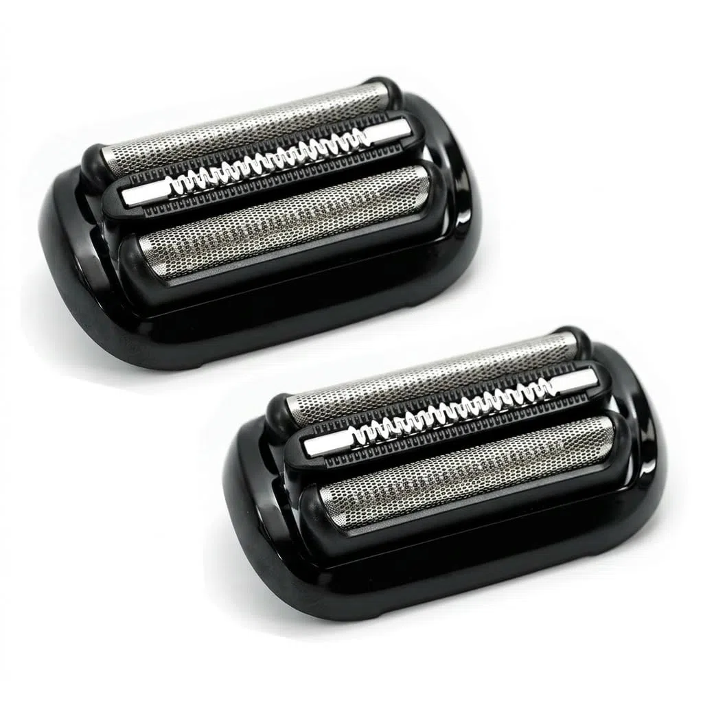 2 Stück 53B Scherkopf Kompatibel mit Braun Series 5, Scherkopf für Braun S5 S6 Rasierer Easy Clean, 53B Scherblatt Ersatzscherkopf für Series 5 Rasierer Zubehör (Schwarz)
