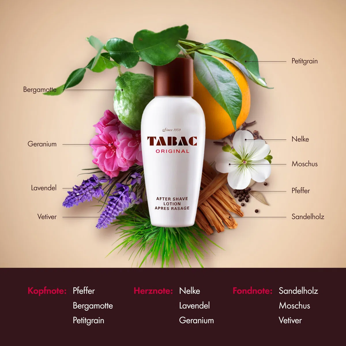 Tabac® Original I After Shave Lotion - Original Seit 1959 - belebt, kühlt und erfrischt - für beanspruchte Männerhaut I 300ml Splash