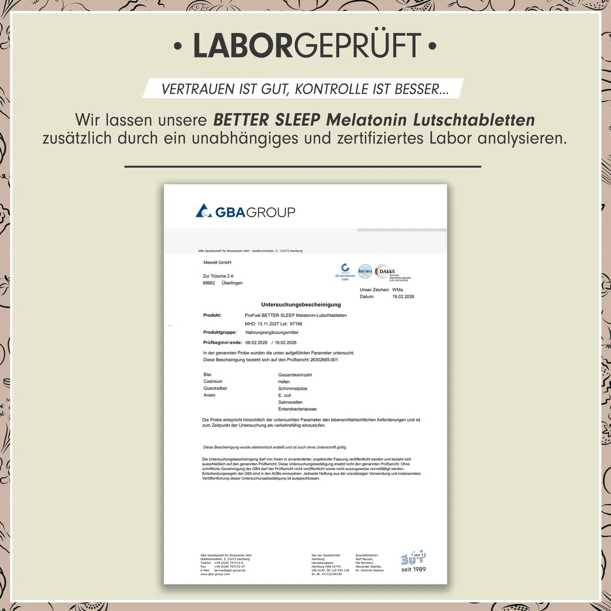 Melatonin Lutschtabletten 120x - leckerer Kirsch-Geschmack - optimal hochdosiert - mit bioaktivem Melatonin, L-Theanin, Glycin und Vitamin B6 - zuckerfrei gesüßt, 100% vegan - Vorrat für 8 Monate