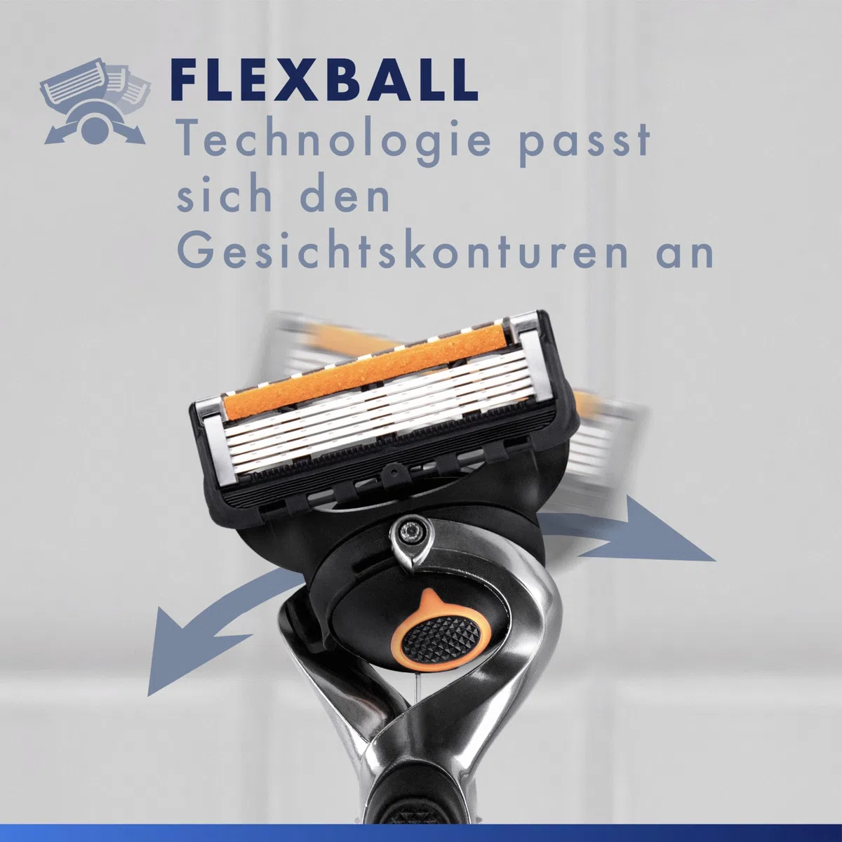 Gillette Fusion5 Proglide Rasierer Herren — Inkl. 1 Nassrasierer 10 Ersatzklingen mit Neuem Everglide Gleitstreifen für Noch Sanfteres Gleiten — Silber/Schwarz