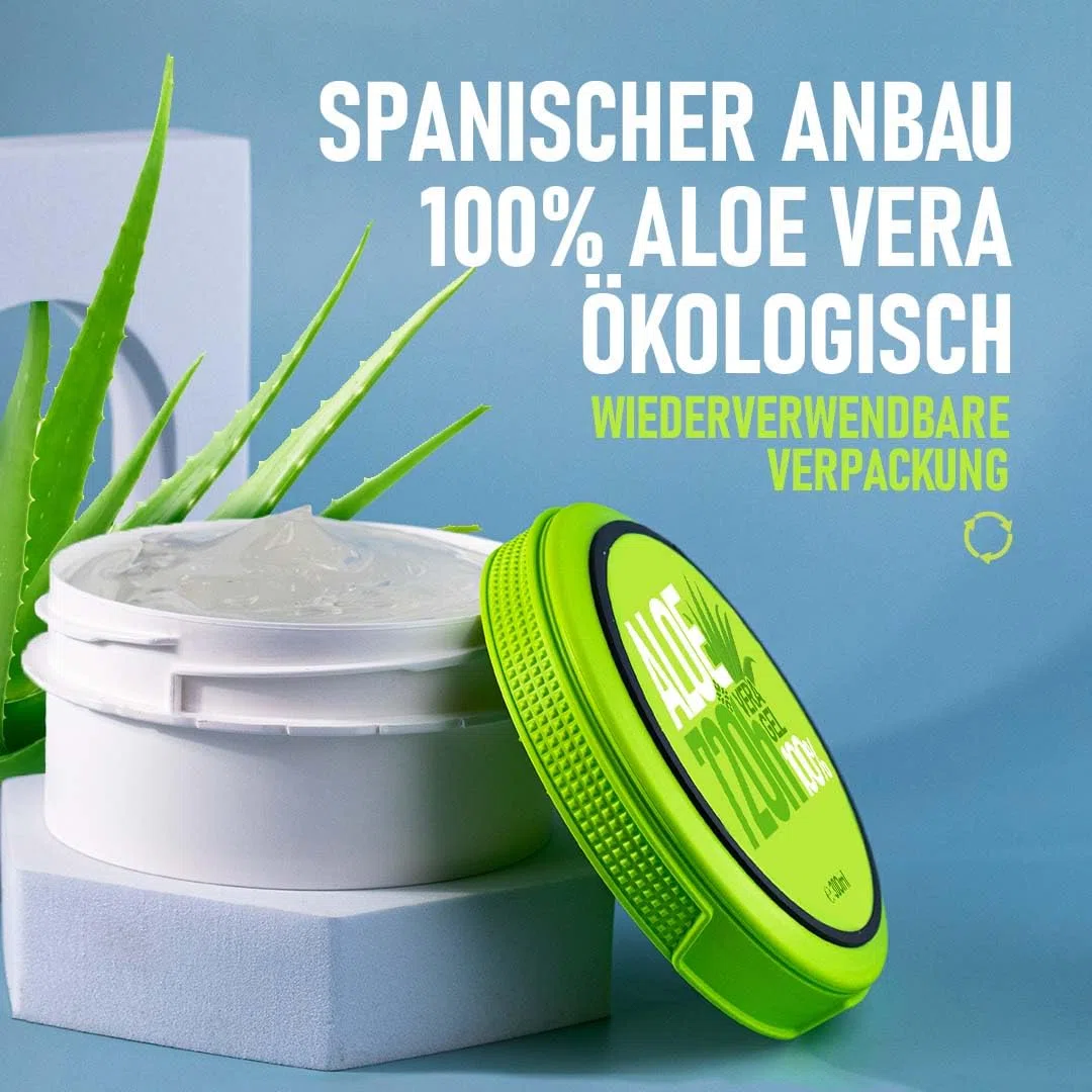 Gel de Aloe Vera für Haut- und Haarpflege: Körper Lotion, After Sun, After Shave, Bart Balsam, Haar Gel, Enthaarung und Rasur, Gesichtspflege Gel - 1000 ml 1 L