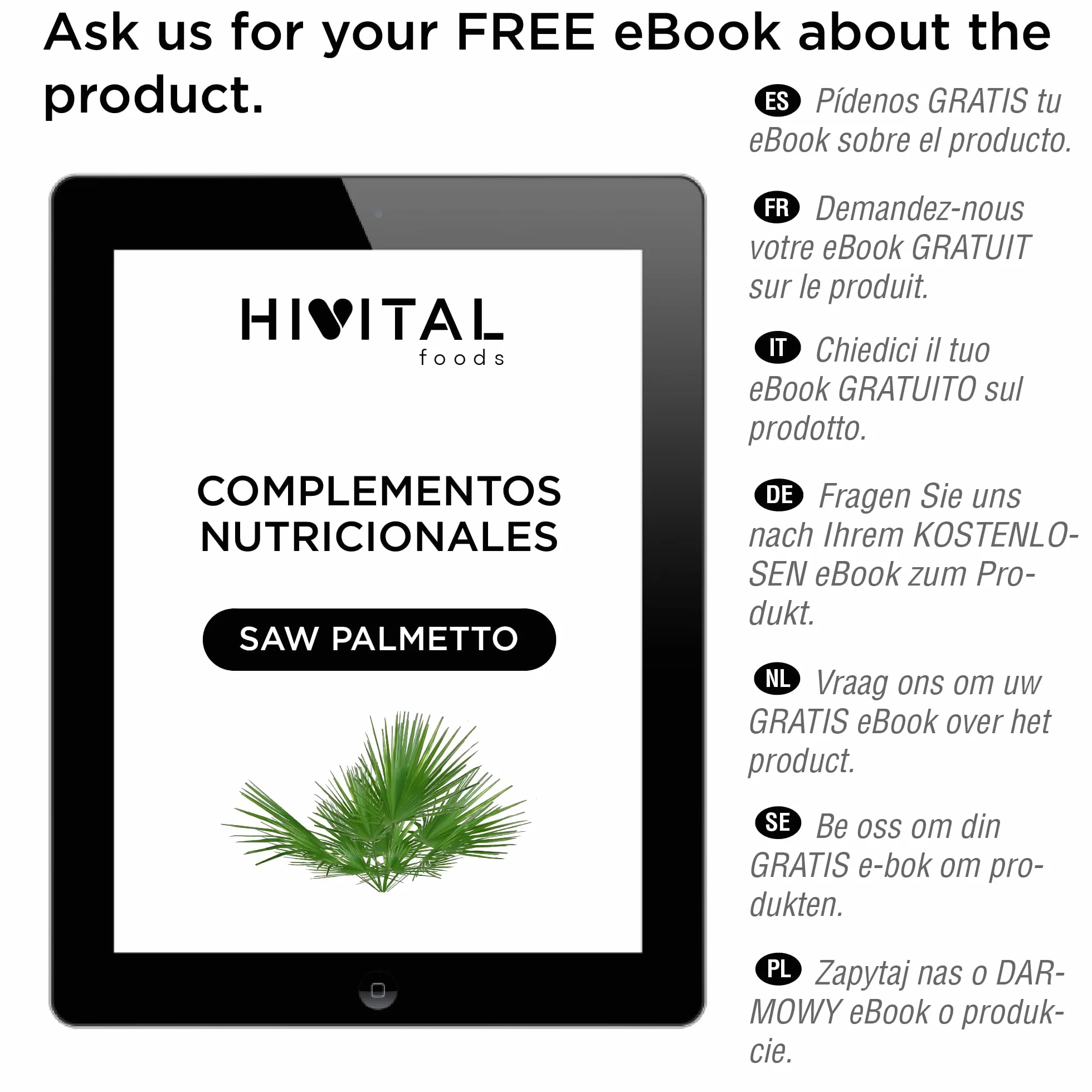 Saw Palmetto 3000 mg. 180 vegane Kapseln für 3 Monate. Mit Serenoa Repens (Sabal Serrulata), Kürbiskernen, Brennnessel, Pygeum Africanum, Lycopin und Zink. Hergestellt von HIVITAL