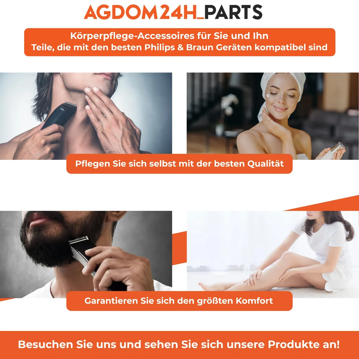 Aufsatz, Körperrasierer CP0809 kompatibel mit Philips Trimmer der Multigroom-Serie