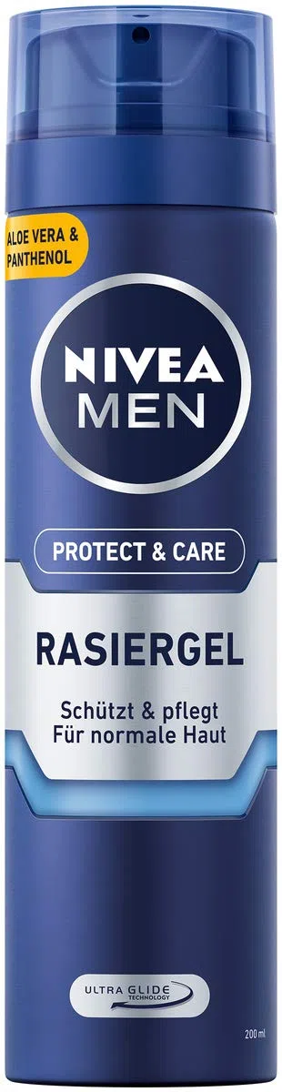 NIVEA MEN Protect & Care Rasiergel im 6er Pack (6 x 200 ml), Schutz und Pflege für eine sanfte Rasur, hautschonendes Rasiergel für Herren