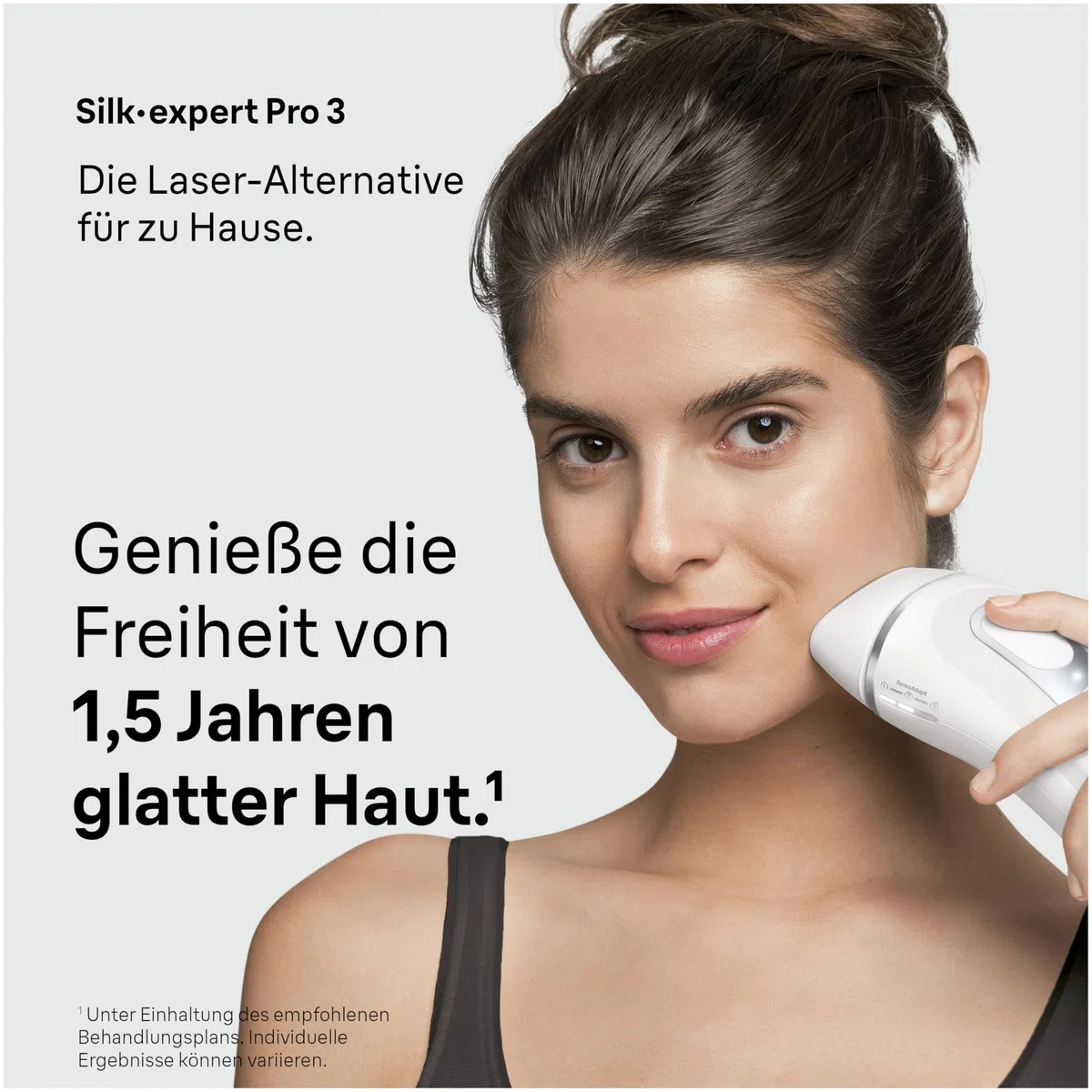 Braun Silk·expert Pro 3 IPL Haarentfernung Gerät PL3222 Weiß Silber