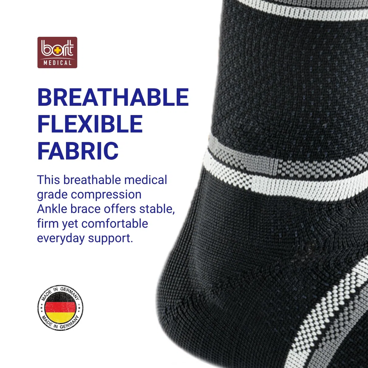 bort 054600 TaloStabil Eco Aktiv-Sprunggelnkbandage, schwarz, Gr. medium