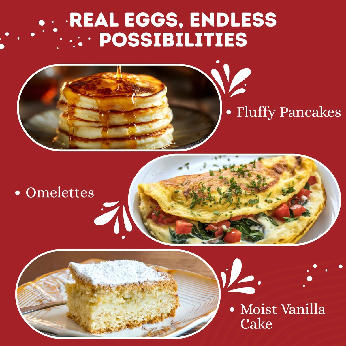 Eggylicious Ganzes Ei Pulver, getrocknete natürliche Proteinpulver, hergestellt aus frischen Eiern, weiß & Yolk gemischt, pasteurisiert, nicht-GVO, keine Zusatzstoffe 1lbs (16oz)