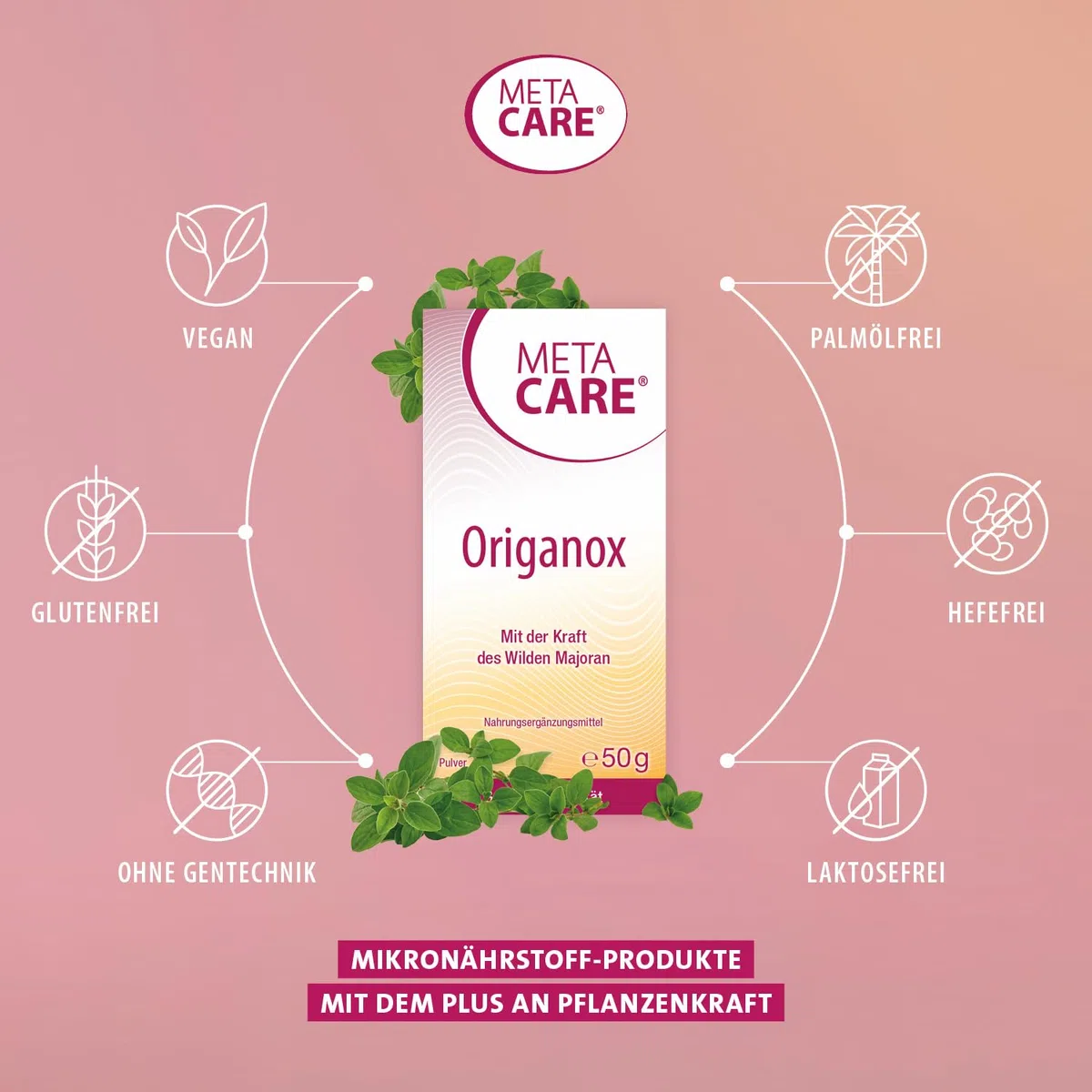 Origanox - Hochwertiger Extrakt aus dem Wilden Majoran - 1000 mg Oreganoblatt-Extrakt pro Portion - Praktische Einnahme dank Pulverform - 50 g