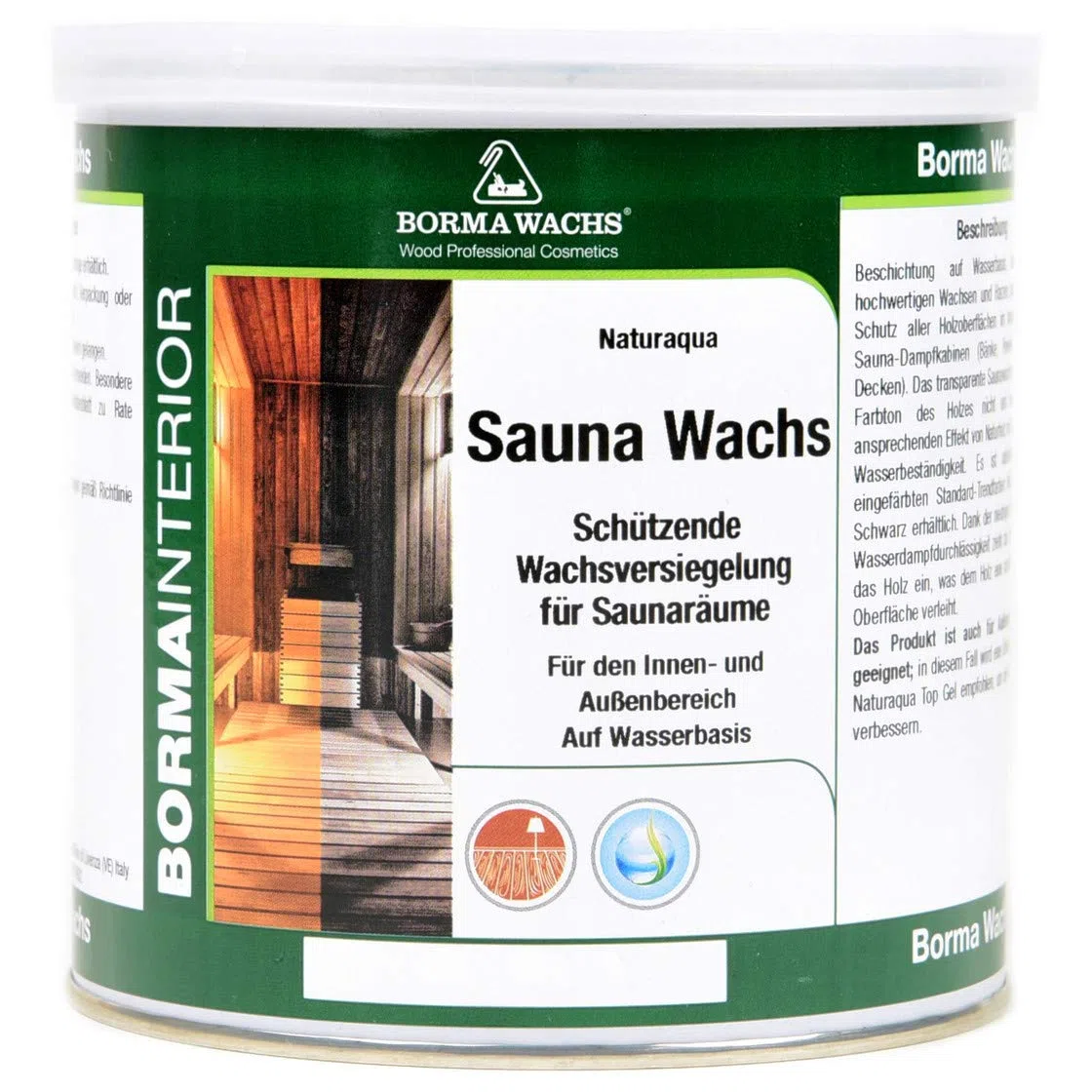 BORMA Sauna Wachs 750ml (750ml, Schwarz - 60)