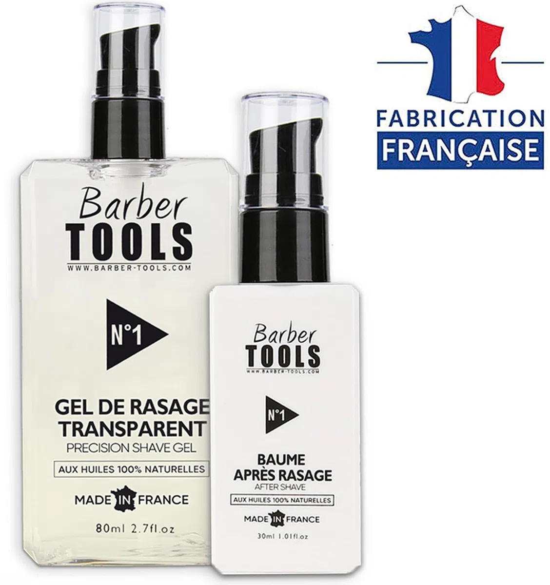 Bart-Rasier-Set für Männer/Bart-Rasiermesser - mit 50 Einzelklingen + Führungskamm + 80-ml-klarem Rasiergel + 30-ml-Aftershave + Alunstift + großer Beutel - SCHWARZ - BARBER TOOLS