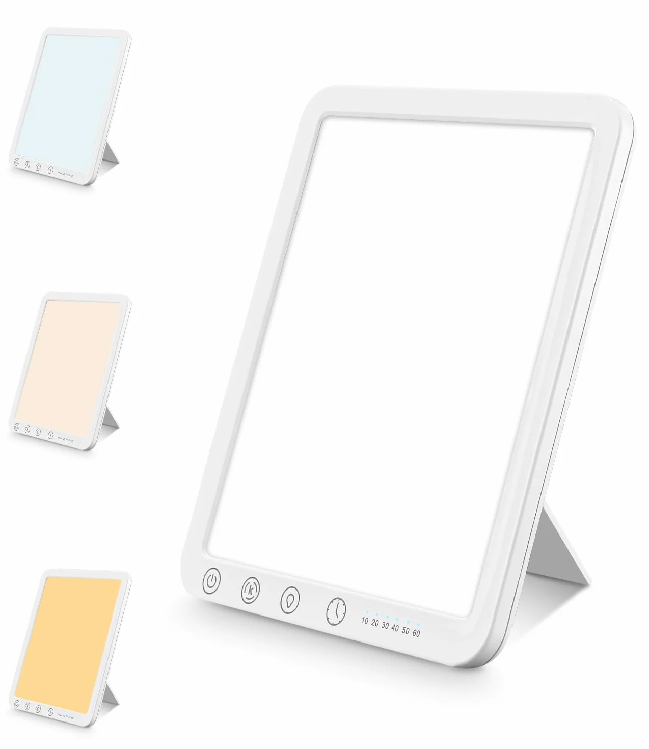 Tageslichtlampe 10000 LUX,Lichttherapielampe, LED Daylight Lampe mit 3 Farbtemperaturen, 10 Helligkeitsstufen und 6 Timer,UV-freie LED lampe Tageslicht mit Touch-Steuerung, Memoryfunktion für Zuhause/