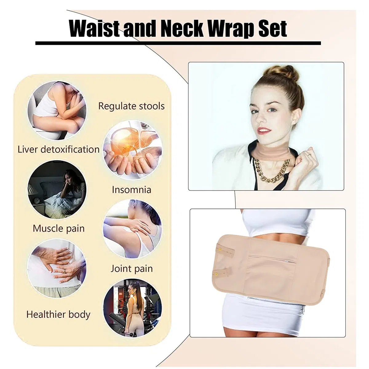 Bewinner Castor Oil Pack Wrap - Weiche wiederverwendbare Taille Schmerzlinderung Kompresse Rizinusöl Packung Wickel, Rizinusöl Packung für Leber Detox Schlaf Hilfe Verstopfung
