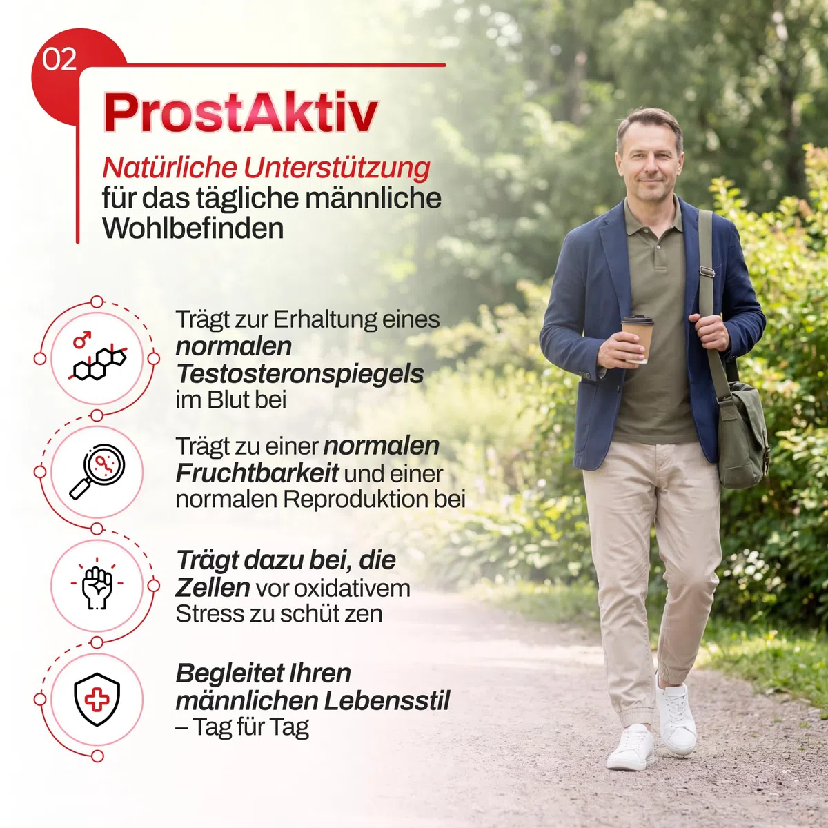 Kapseln ProstAktiv | Serenoa Repens 360mg + Echinacea 360mg | Prostata-Ergänzungsmittel für Männer mit Ginkgo biloba, Lycopin, Zink | Prostata- und Harnwegsunterstützung | 30 Kapseln