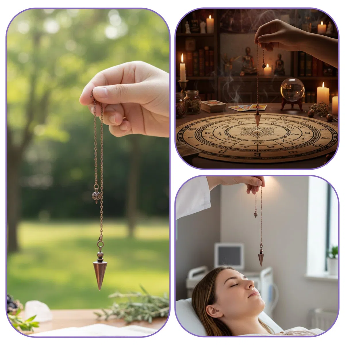 Sibba Heilung Pendel Spirituelles Weissagungs Pendulum Kupfer Wünschelrute für Spirituelle Heilung Meditation Reiki Balance Chakra Führung