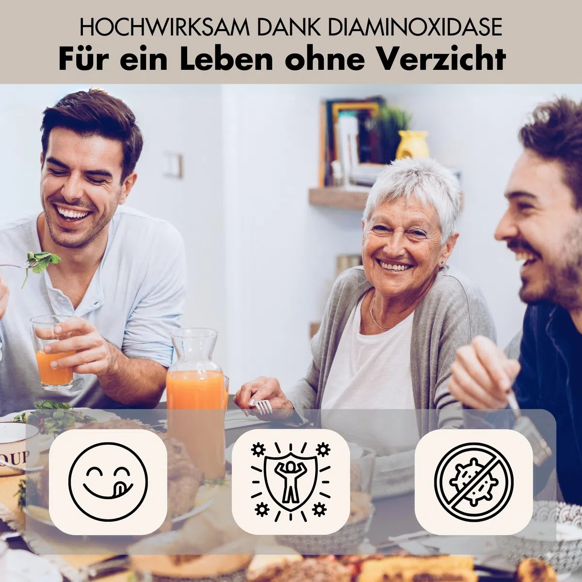 DAO Kapseln 120 Stück (hochdosiert) - 300,000 HDU pro Tagesdosis - DAO Enzym aus Erbsenprotein - vegan & laborgeprüft