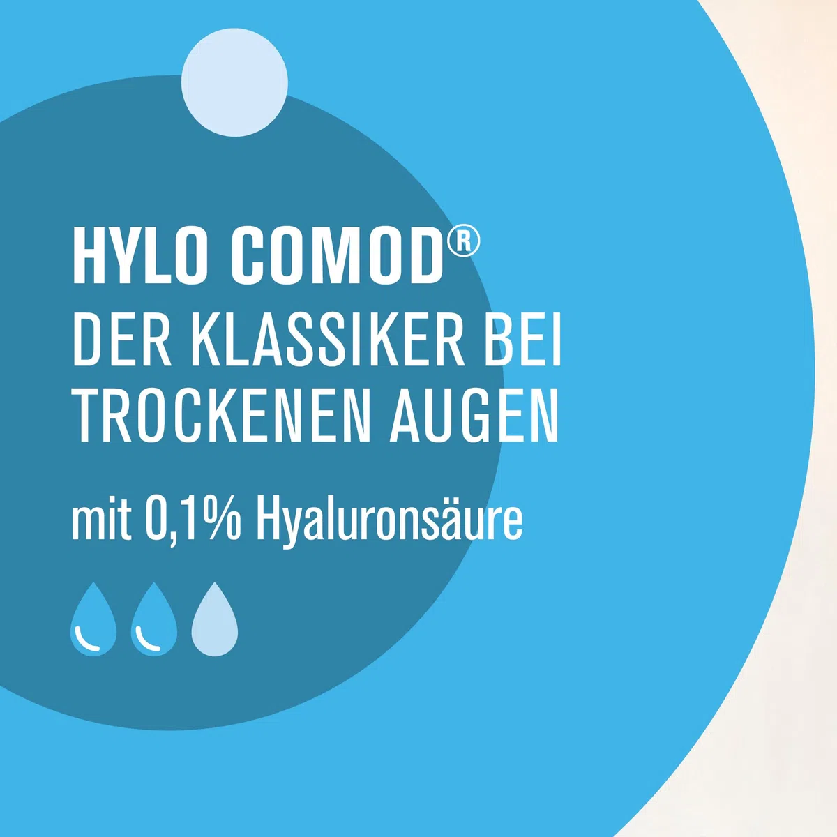 HYLO EYE CARE COMOD Augentropfen bei trockenen mit Hyaluronsäure Doppelpackung, Transparent, 20 ml