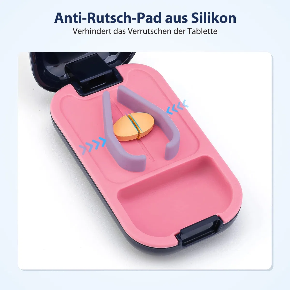 Opret Tablettenteiler für Kleine Tabletten und Große pillen, Tablettenschneider Pillenteiler Tabletten Teiler Tablettenspalter Pillenschneider Tablettenzerteiler Pill Cutter in Halbe Viertel Schneiden