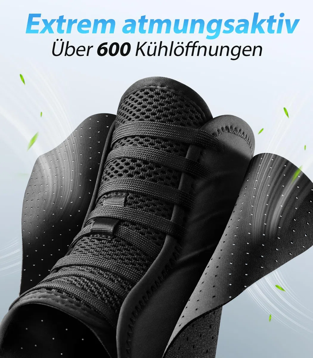 ZOELION Schnellschnür Knöchelbandage mit Auto-geformte Stabilisierungspolstern, Schlanke Passform Knöchelstütze für Herren Damen, Sprunggelenkbandage bei Verstauchungen, Verletzungserholung, Sport, M