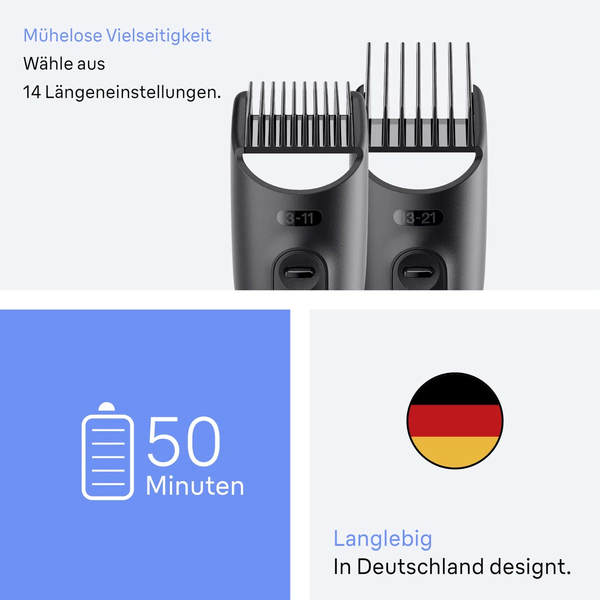 Braun All-In-One Trimmer-Set 3, 6-in-1 Multigroom, Barttrimmer, Haarschneidemaschine für Gesicht und Kopf, 50 Min. Akku, 14 Längen (3–21 mm), MGK3420, Schwarz