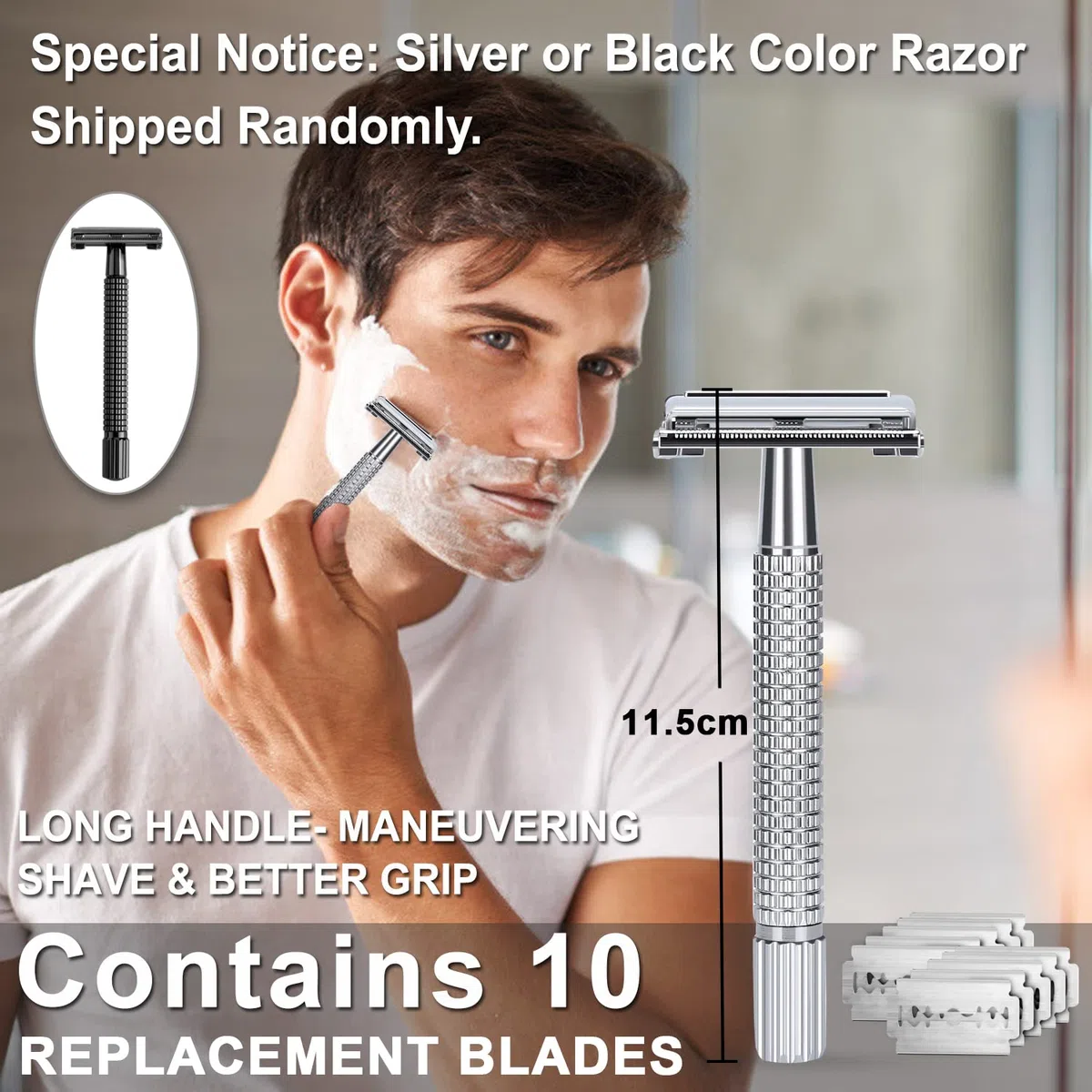 Nassrasierer Herren, Bartpflege Set für Männer inkl Safety Razor, Rasierpinsel,Rasiercreme Männer After Shave Balsam, Pre Shave, Rasierschale,Rasierschürze, Rasierhobel Geschenkset Herren